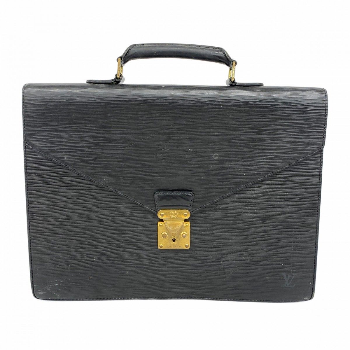 6 ab 0734 ルイヴィトン ビジネスバッグ エピ セルヴィエットコンセイエ M 54422 ノワール メンズ