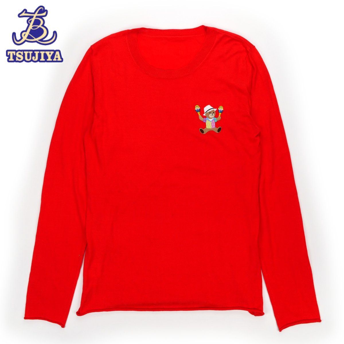 AB LucienPellatFinet ルシアンペラフィネ コットンカシミアセーター レッド Mサイズ A 3112