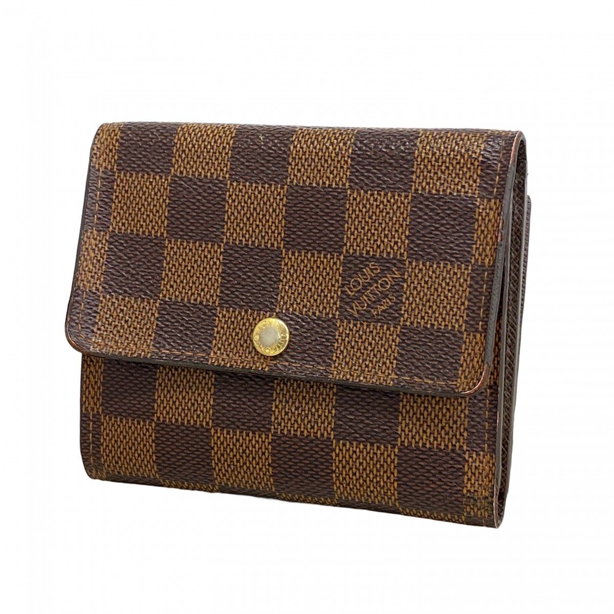 6 ab 0780 ルイヴィトン 三つ折り財布 ダミエ ポルトフォイユアナイス N 63242 エベヌ メンズ レディース ユニセックス