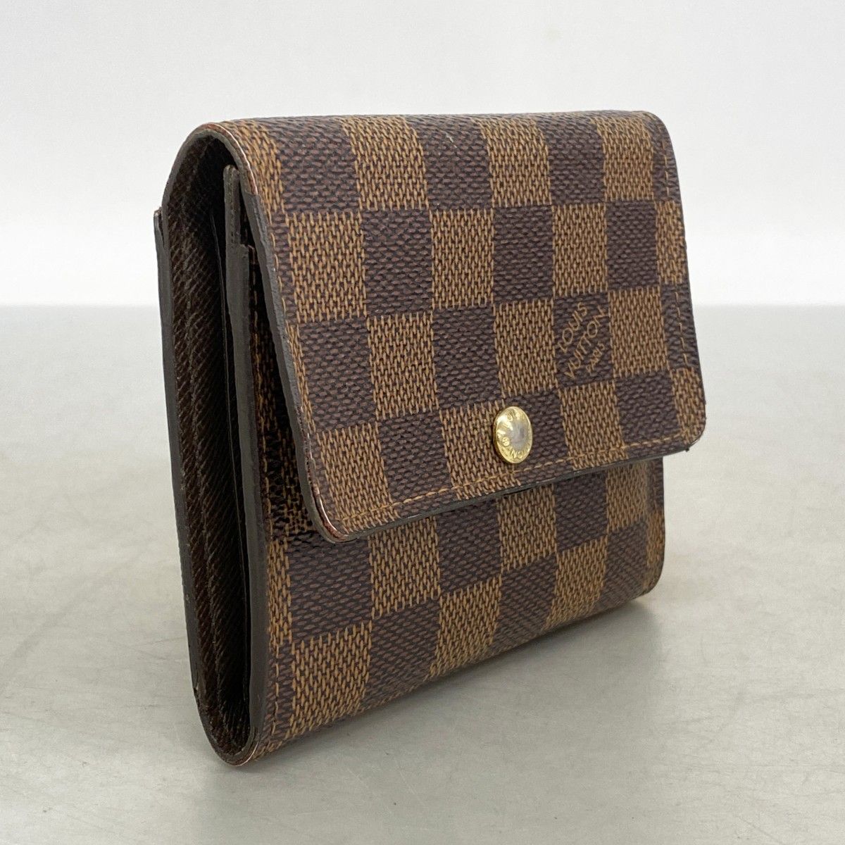 6 ab 0780 ルイヴィトン 三つ折り財布 ダミエ ポルトフォイユアナイス N 63242 エベヌ メンズ レディース ユニセックス