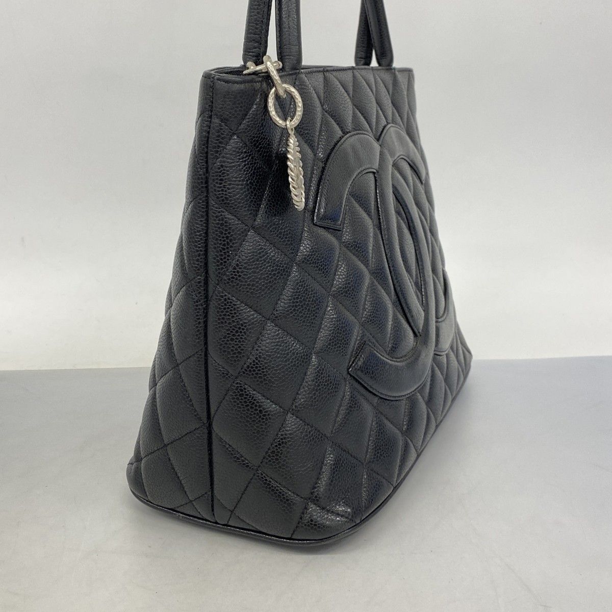 6ab0801-k】シャネル トートバッグ 復刻トート キャビアスキン