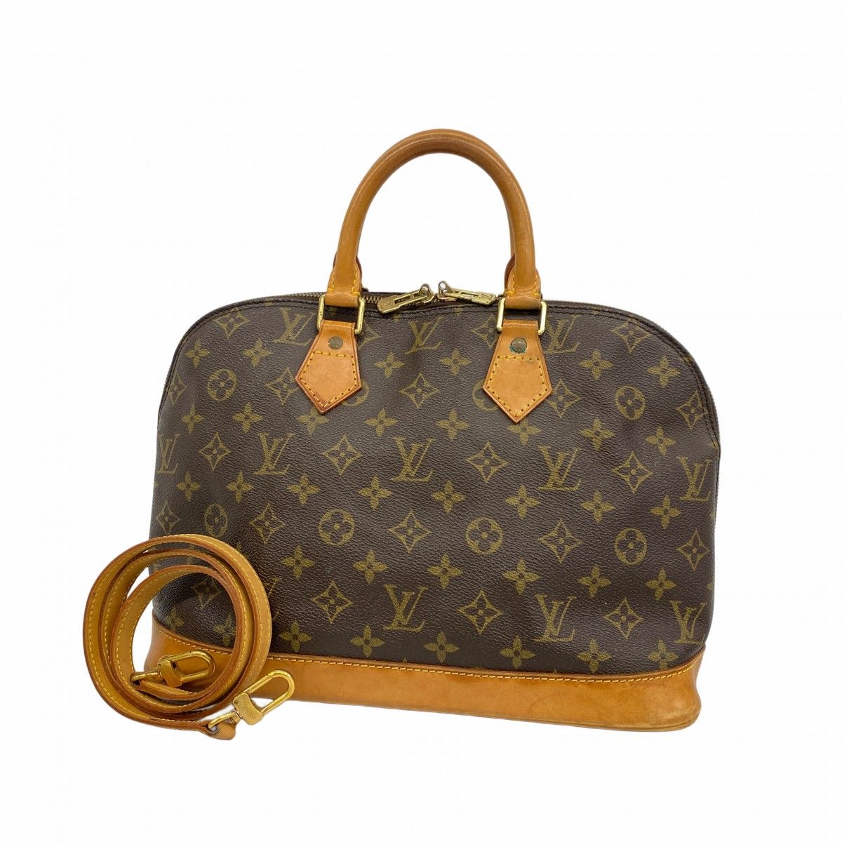 6 ab 0984 ルイヴィトン ハンドバッグ モノグラム アルマ M 51130 ブラウン 2 wayバッグ レディース