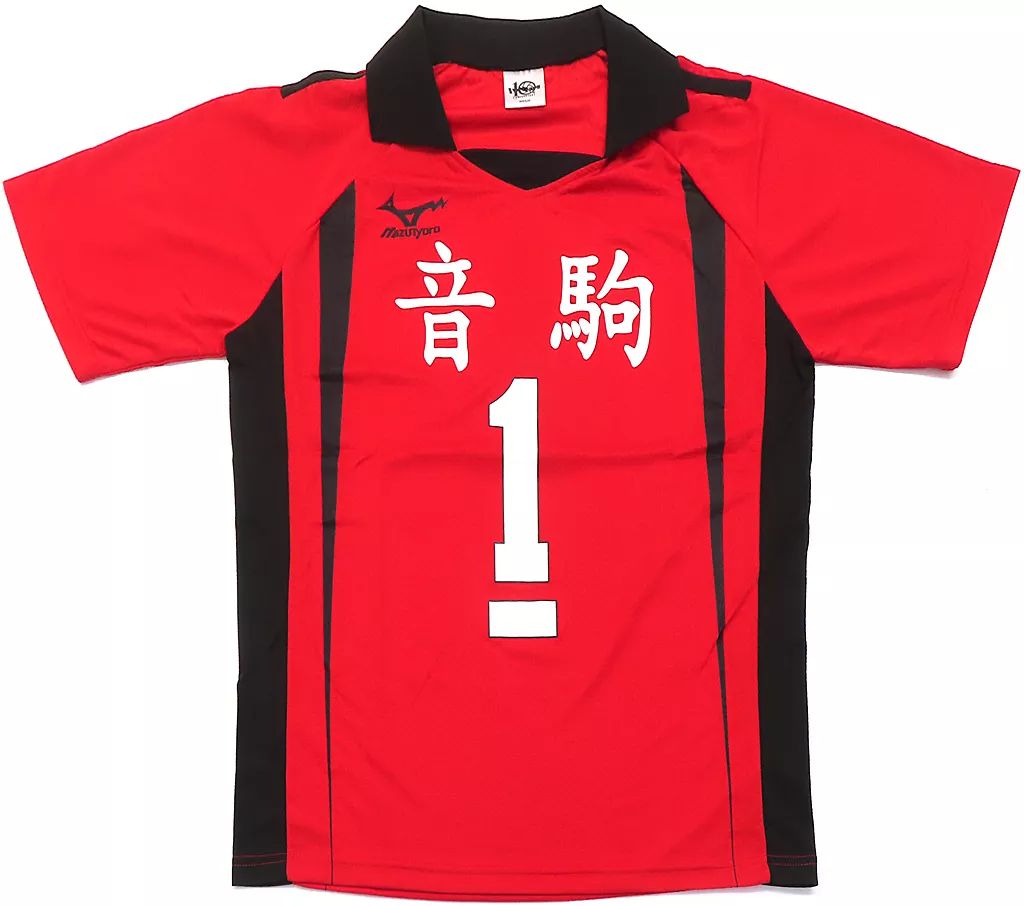 ポロシャツ ワークシャツ 黒尾鉄朗 高校ユニフォーム 音駒高校 レッド×ブラック Lサイズ ハイキュー!!