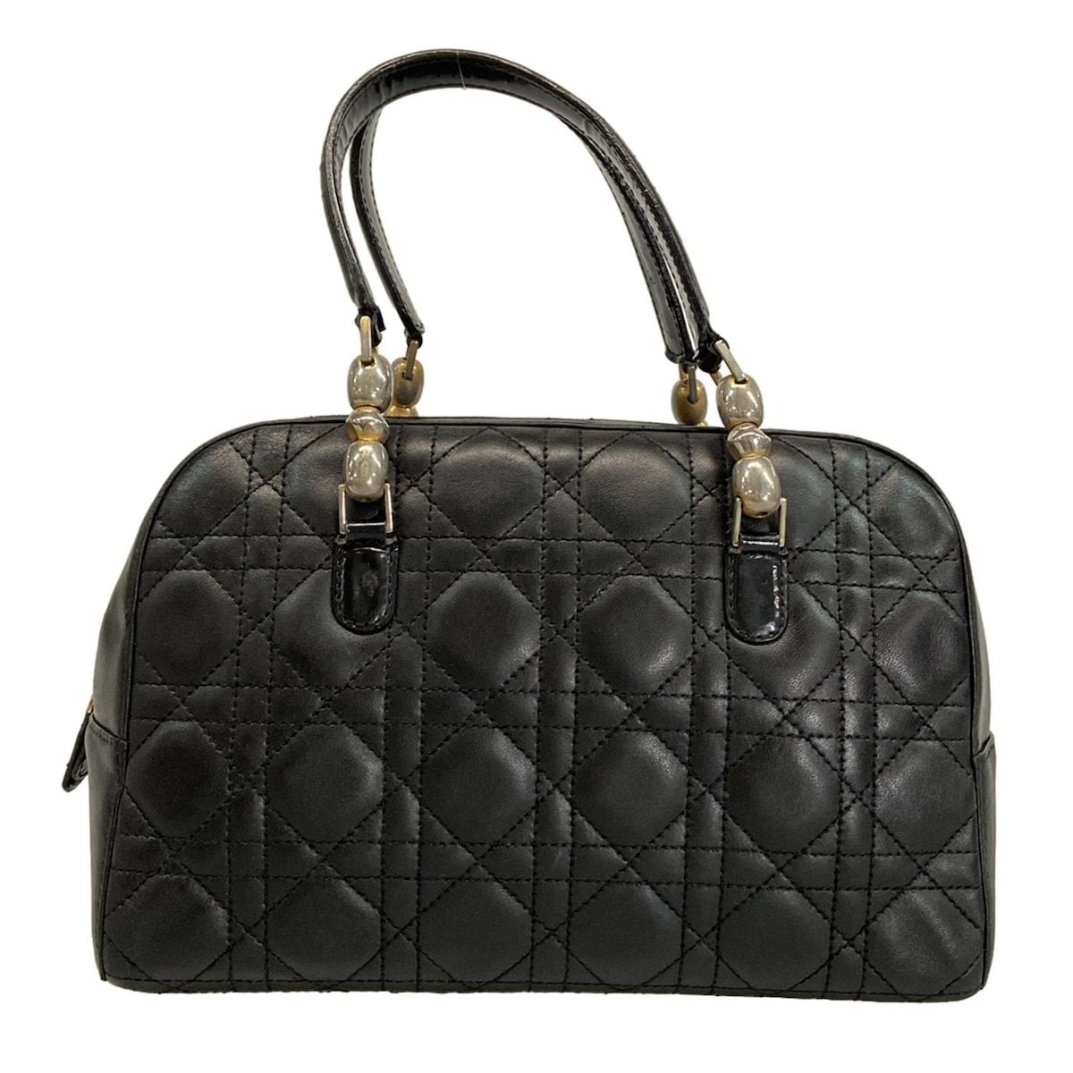 Dior ディオール ハンドバッグ マリスパール パテントレザー ブラック Christian Dior】クリスチャン・ディオール マリスパール ハンドバッグ