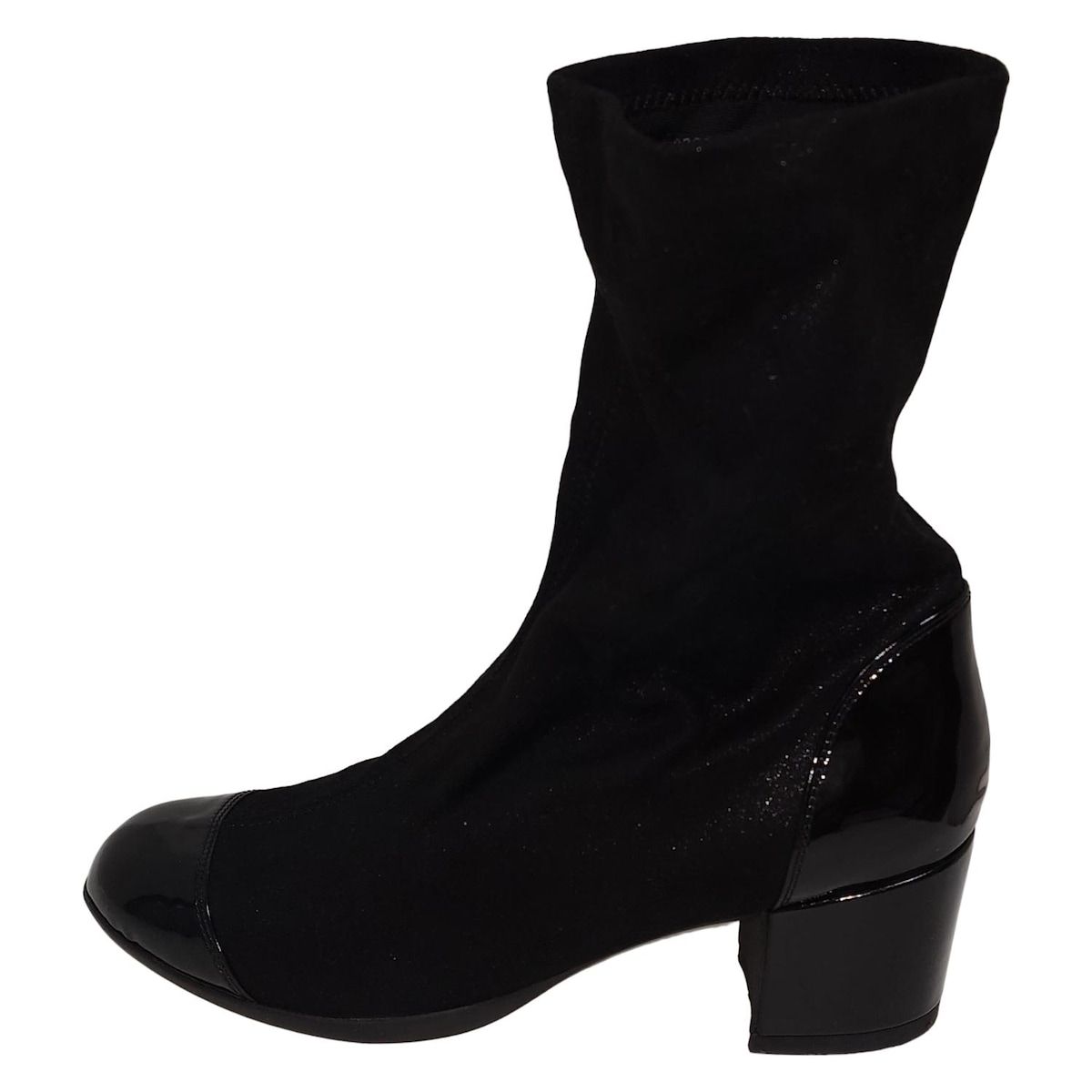 fitfit フィットフィット ショートブーツ 23.5 レディース - 黒 ラメ レザー