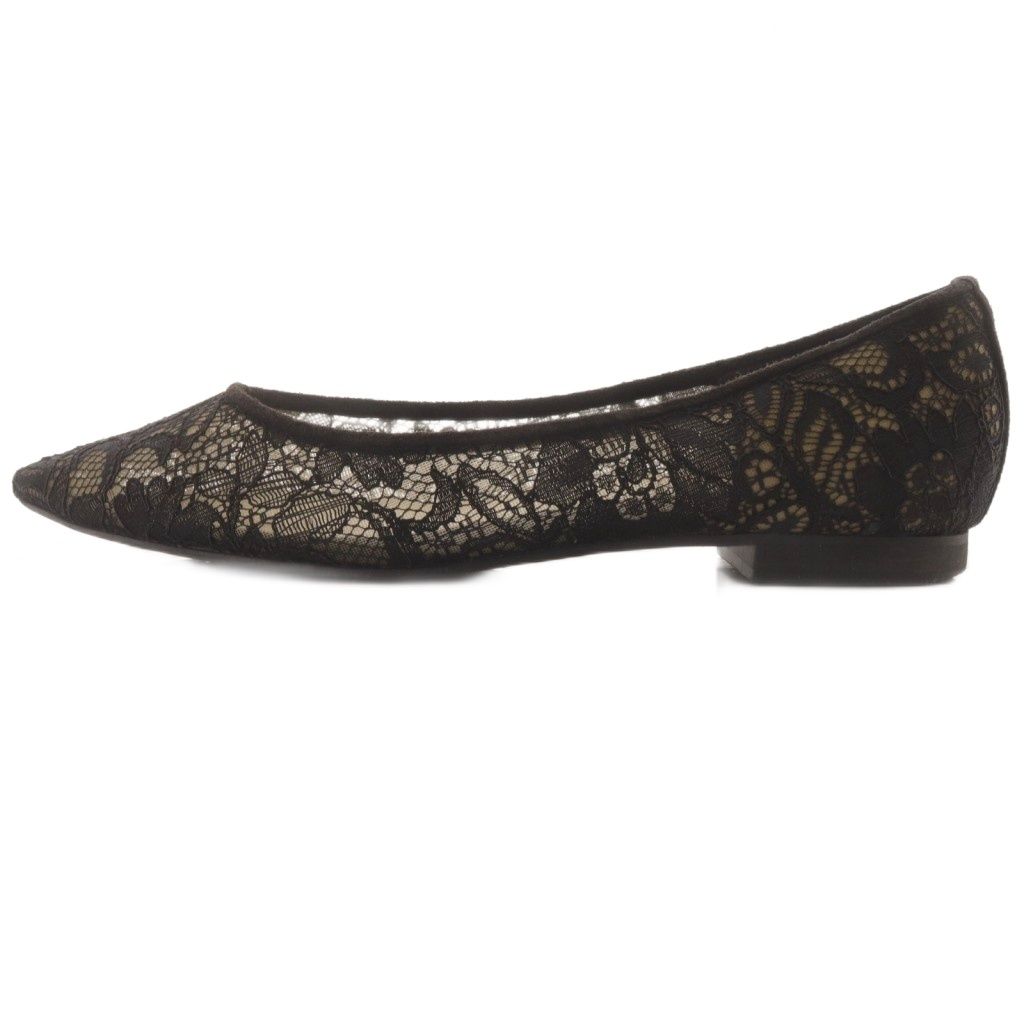 バーニーズニューヨーク BARNEYS NEW YORK レース ポインテッドトゥ