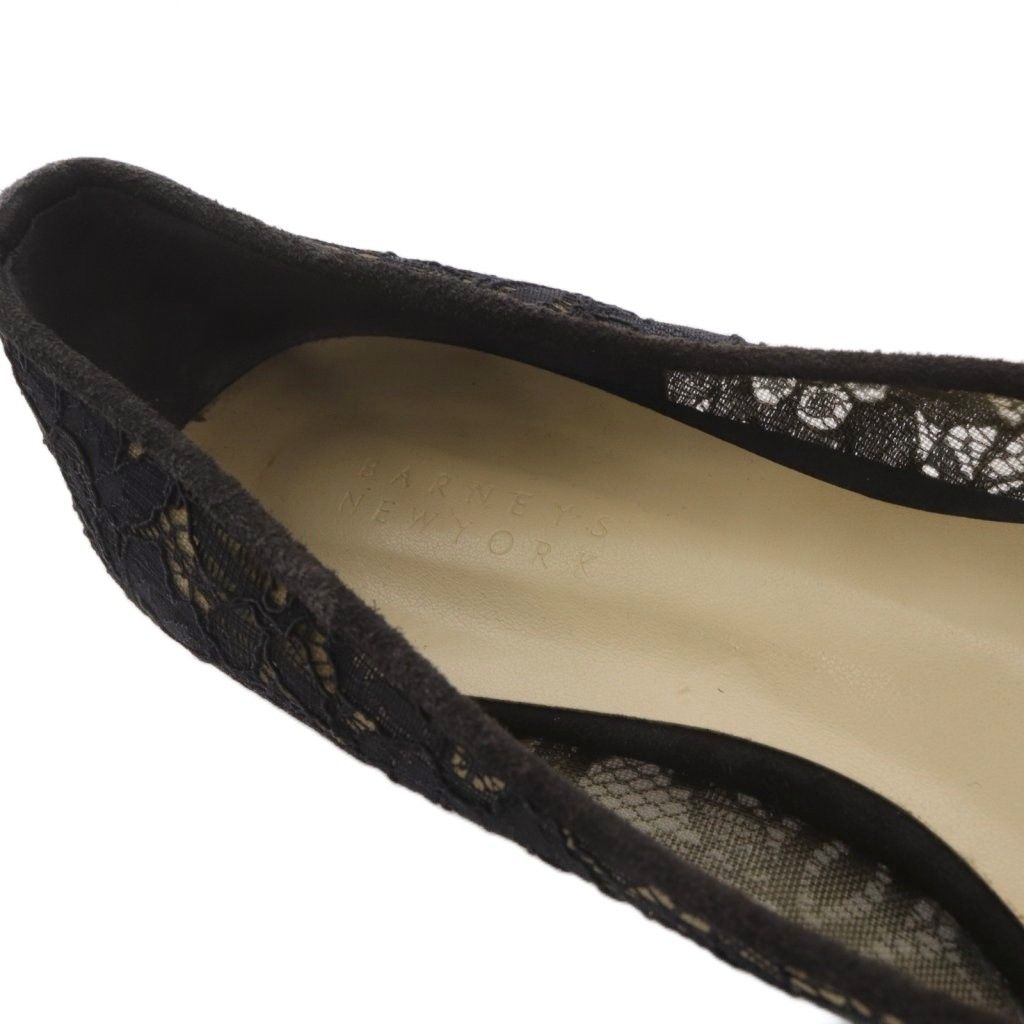 バーニーズニューヨーク BARNEYS NEW YORK レース ポインテッドトゥ