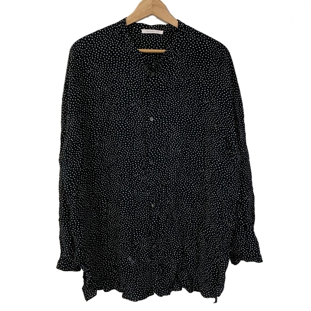 GALERIE VIE ギャルリーヴィー 長袖シャツブラウス サイズ36 S レディース - 黒×白 ドット柄|サンプル品