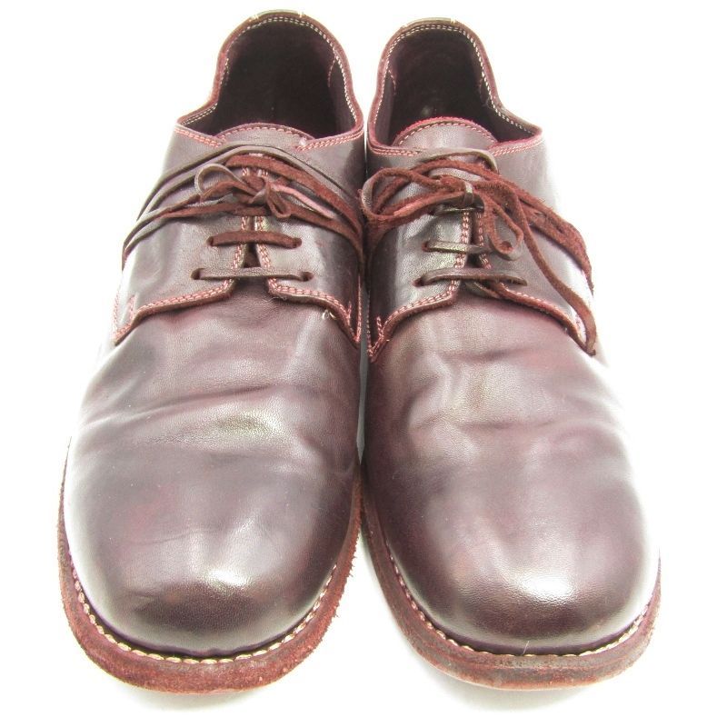 美品 GUIDI 992 ダービーシューズ ダークブラウン 42 GUIDI - 【992X】クラシック 馬革 ホース レザー ダービーシューズ