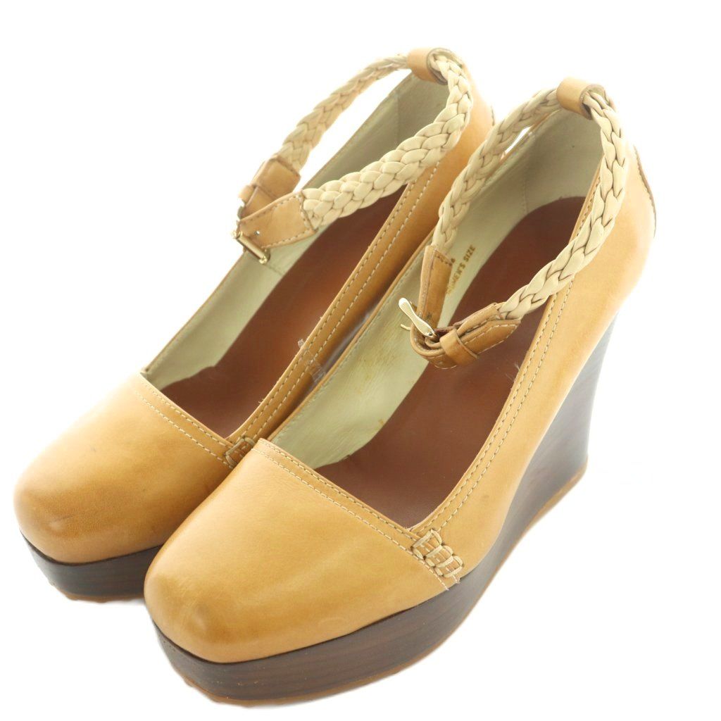 トッズ TOD'S パンプス ウェッジソール 34 茶 ブラウン /SS ■OS