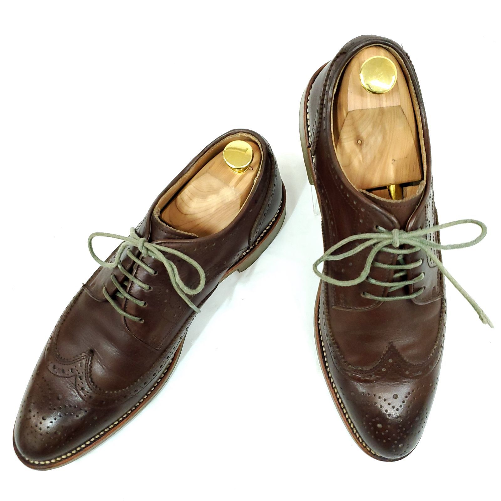 【超美品】 REGAL ウイングチップ（フルブローグ）内羽根　ブラウン　25㎝ リーガル 美品 ウイングチップ フルブローグ 本革 レザー ブラウン