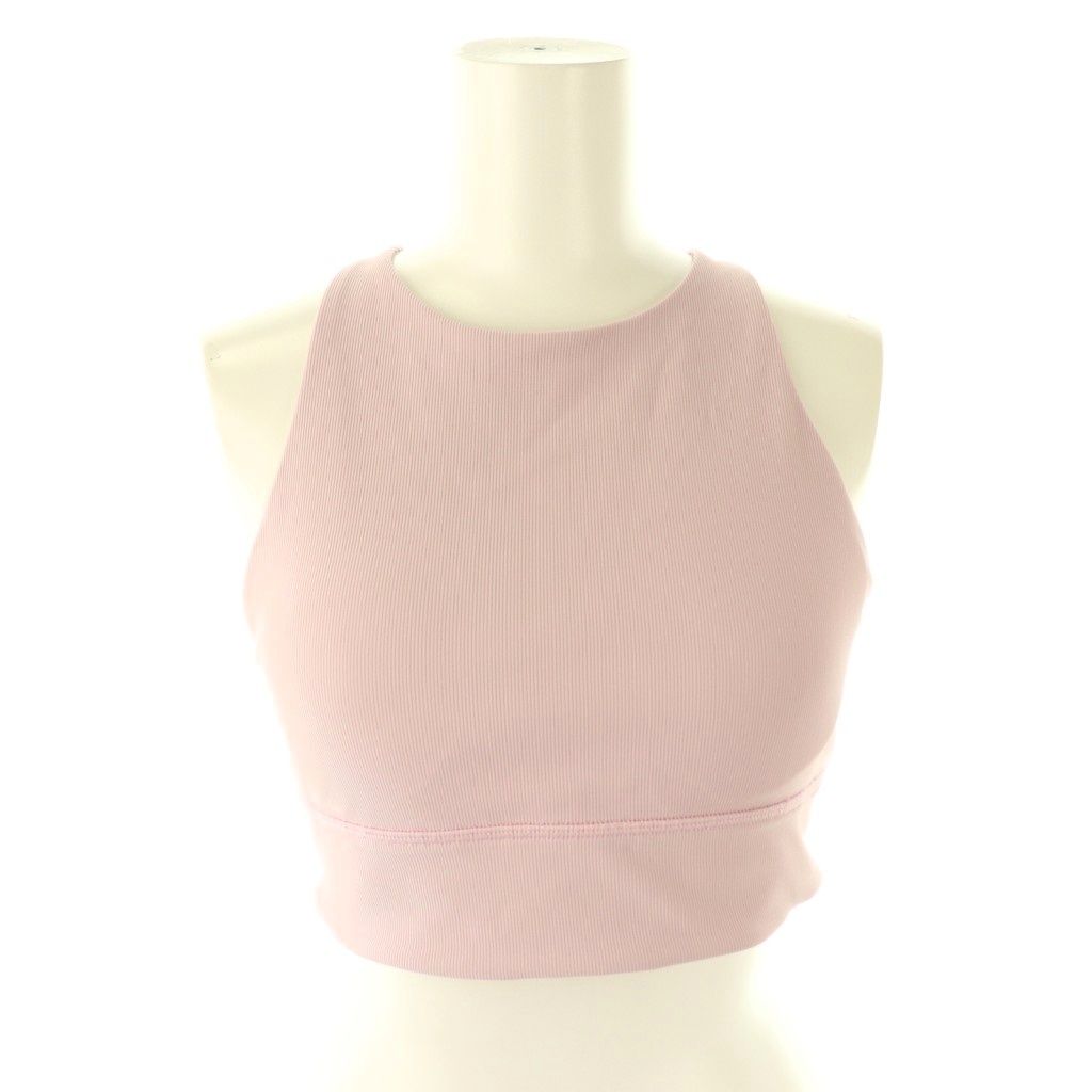 ルルレモン lululemon リブ トップス タンクトップ ピンク /NR □OS