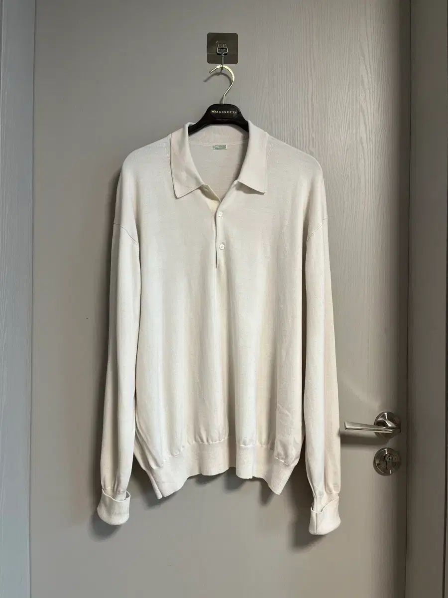 4 24 AW アプレッセ ウール ニット ポロ エクリュ