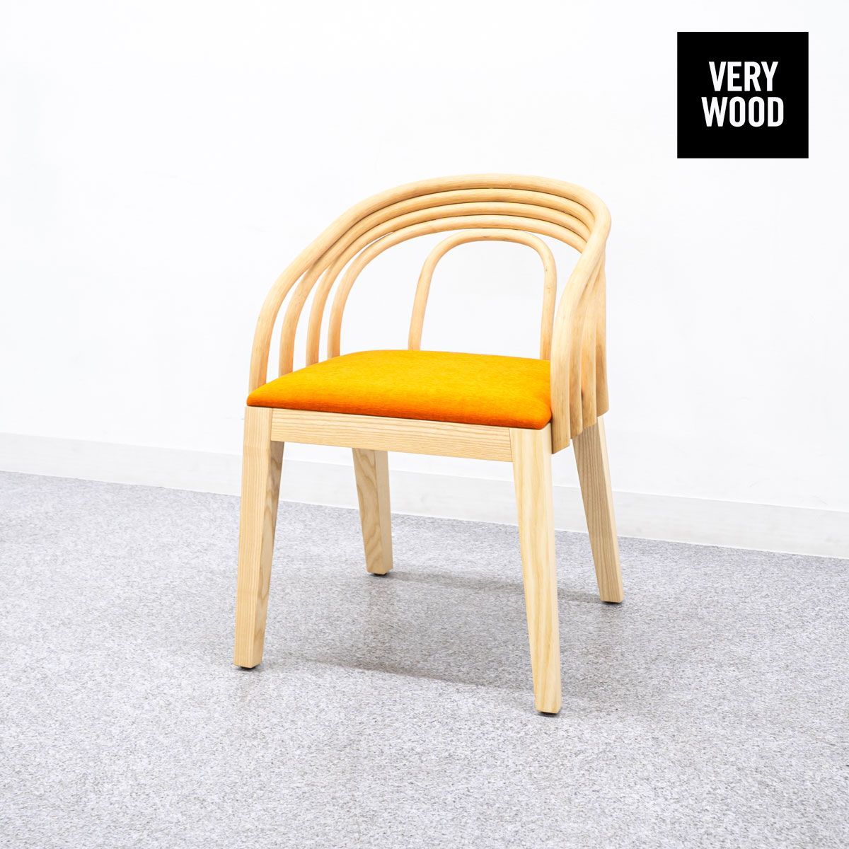 展示品 ベリーウッド LOOP 02 ループ ダイニング チェア ファブリック オレンジ マルセル ワンダース 定価23万
