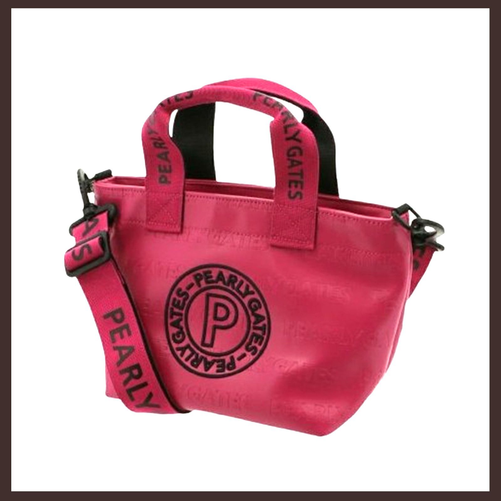 ✨未使用✨パーリーゲイツ　カードバッグ　ゴルフバッグ　ロゴ　ピンク　多収納 ✨未使用✨パーリーゲイツ カードバッグ ゴルフバッグ ロゴ ピンク 多