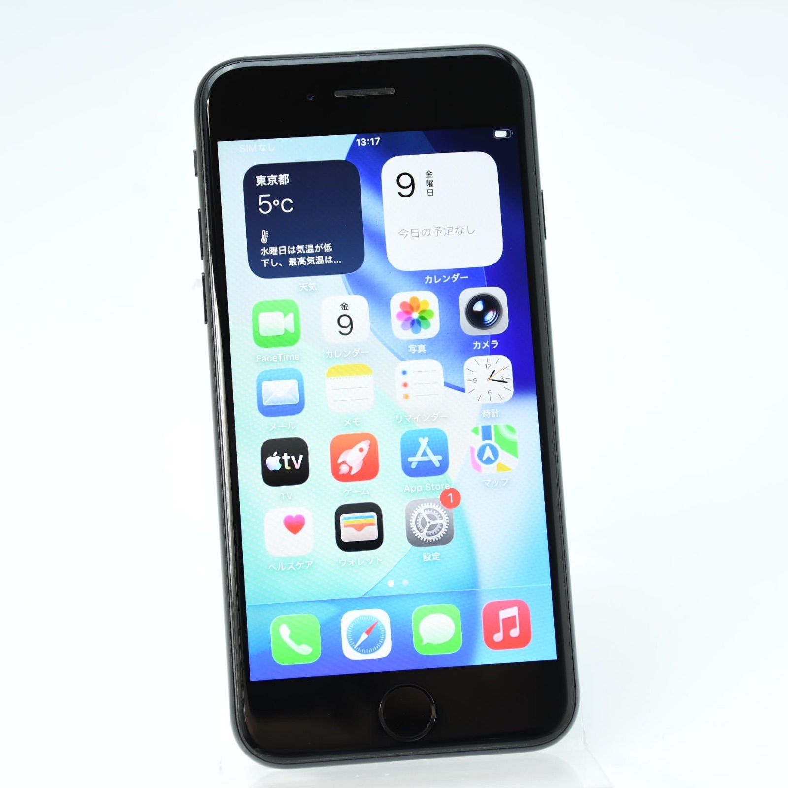 液晶 ＊ バッテリー最大容量82％ SIMフリーiPhone SE 第２世代 64 GB ブラック