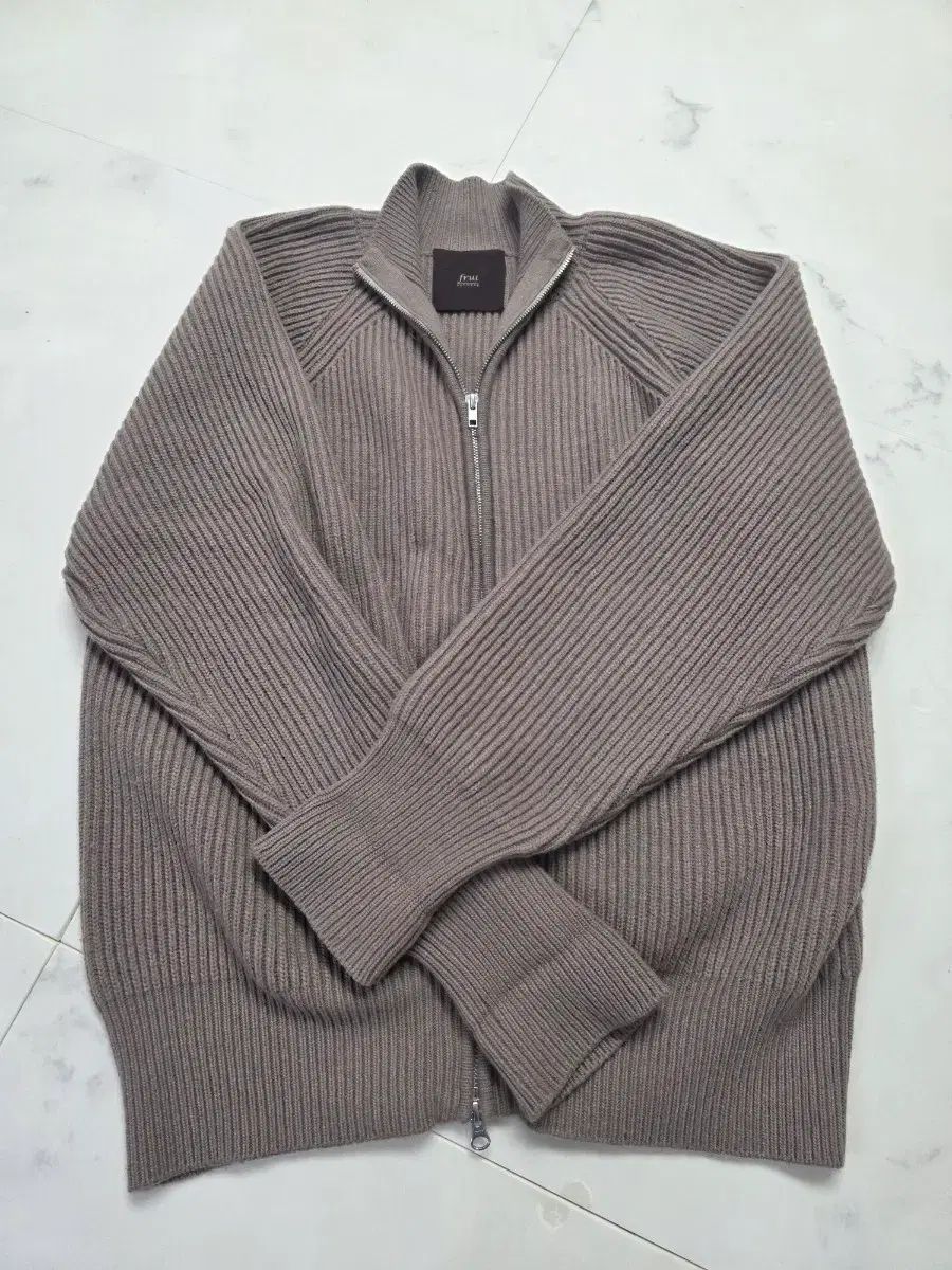 フルイ バルキー ジップアップ カーディガン L サイズ