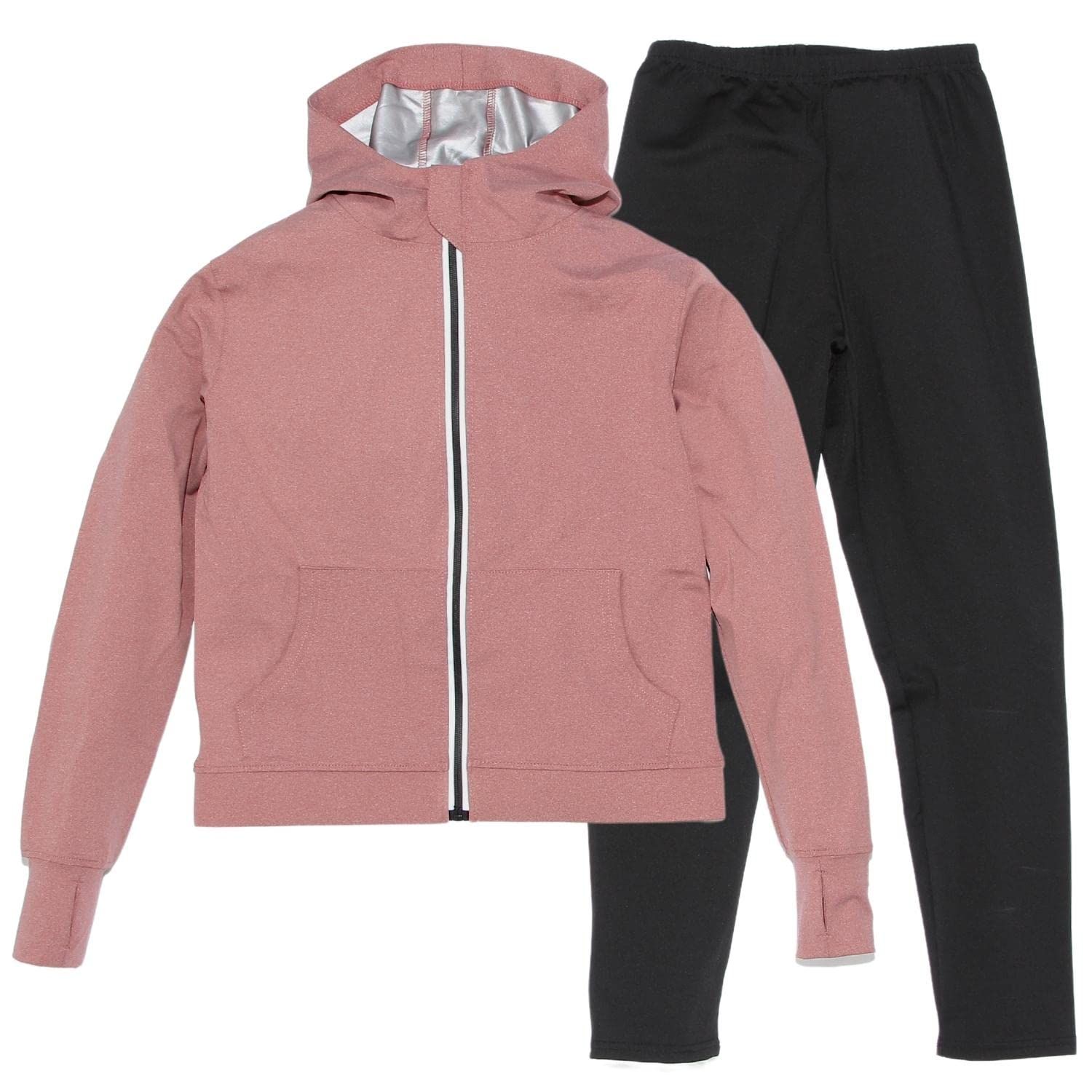 Mie-Mie サウナスーツ レディース 上下セット スポーツウェア 大きいサイズ ランニングウェア 減量 大量発汗 洗濯可