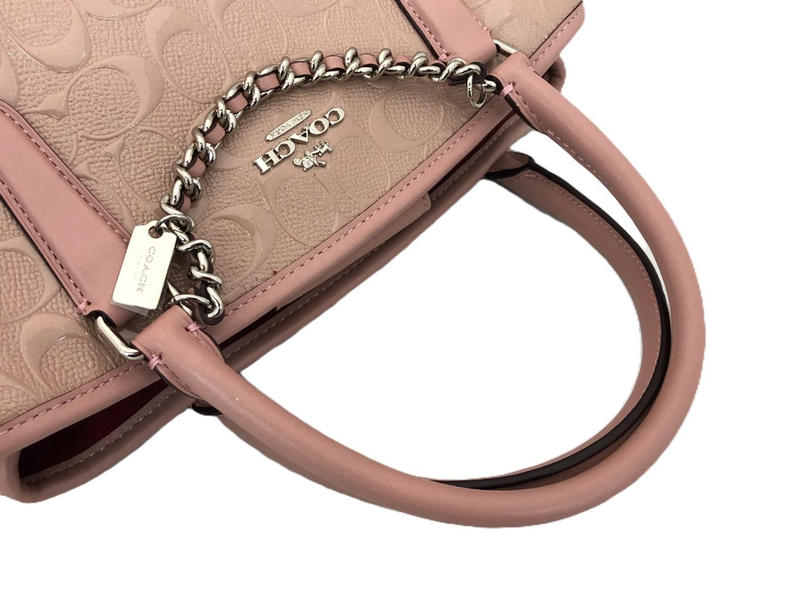 COACH コーチ F55451 シグネチャー パテント レザー ハンドバッグ