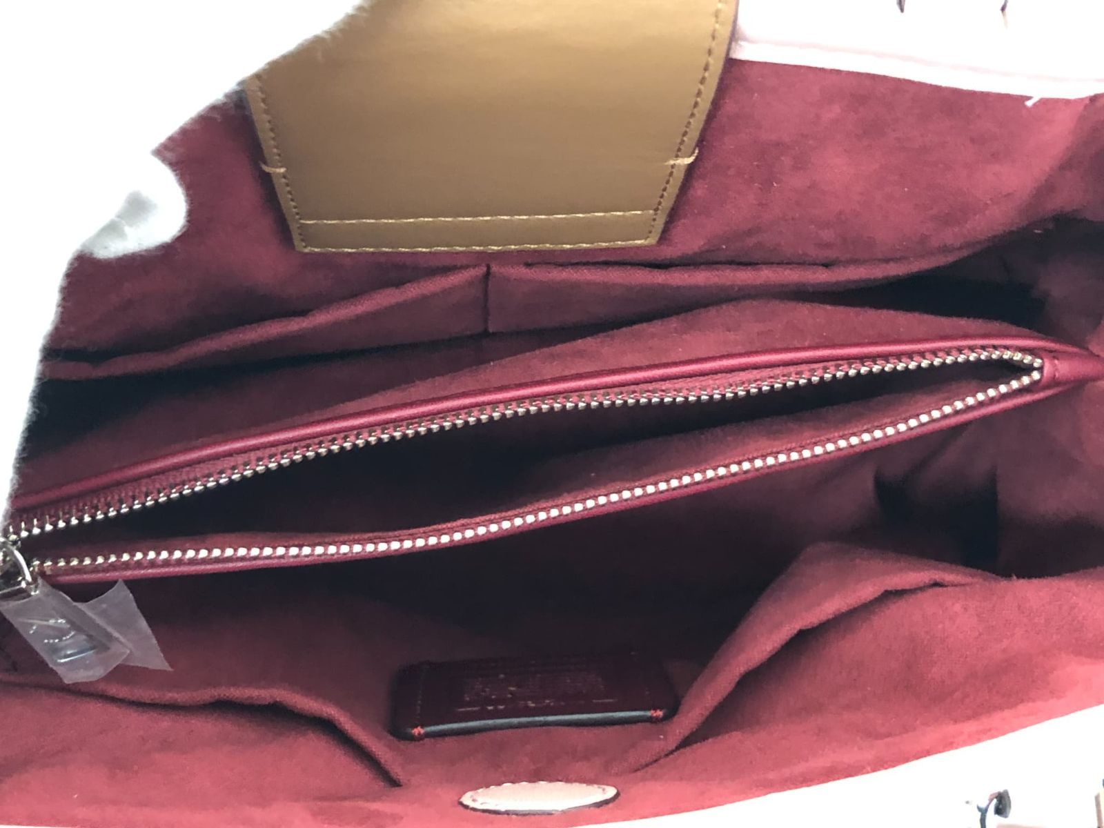 Coach Signature Patent Leather 2-Way Handbag Brown Women