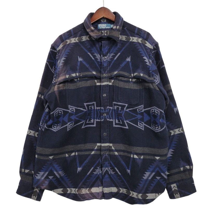 現状渡し品 Polo by Ralph Lauren ポロバイラルフローレン 90 S LS FLANNEL SHIRT ロングスリーブ フランネル シャツ トップス 長袖 146-260110-cs-11-izu