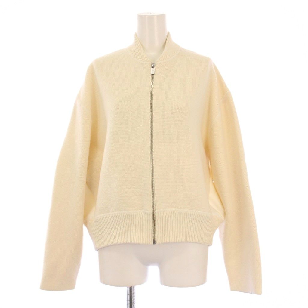 セオリーリュクス theory luxe 24 AW ブルゾン ジャケット アウター ジップフライ ウール カシミヤ混 切替 38 アイボリー |BB