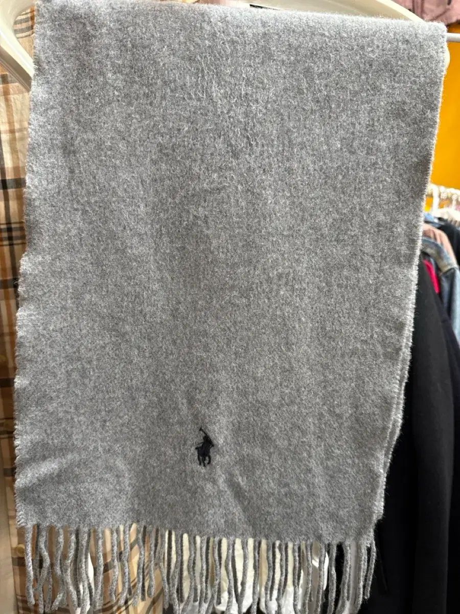 ポロ ラルフ ローレン メンズ フリンジ バージンウール スカーフ