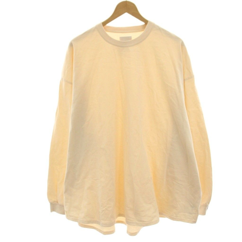 エスエフシー ストライプフォークリエイティブ S.F.C Stripes For Creative Tシャツ カットソー 長袖 ビッグシルエット L ライトベージュ |HN