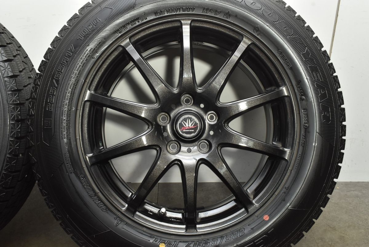  ロクサーニスポーツ 17 in 7 J 48 PCD 114.3 グッドイヤー アイスナビSUV 225|65 R CX-5 CX-8 エクストレイル レガシィアウトバック 17インチ タイヤ ホイールセット