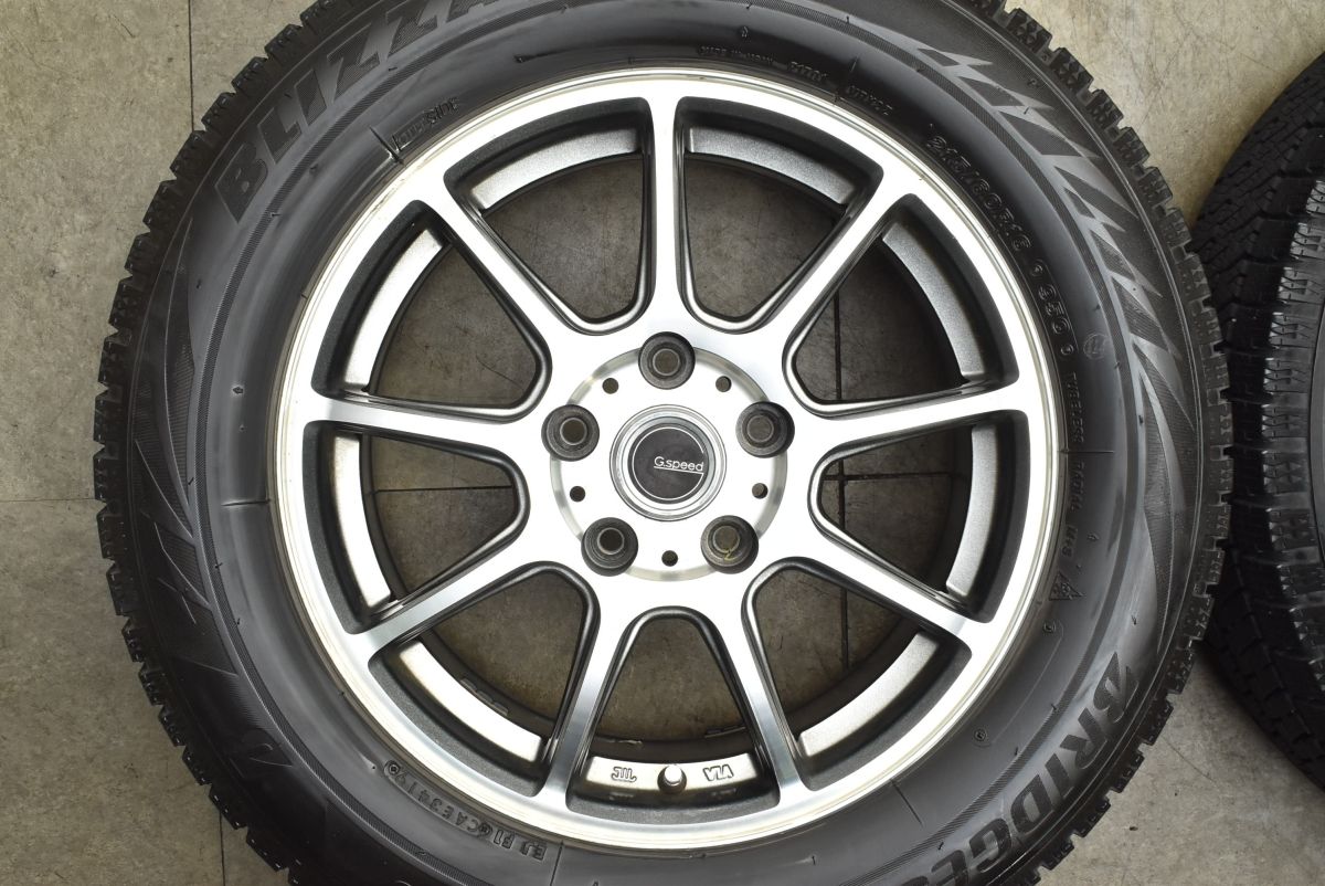  交換用に Gスピード 16 in 6.5 J 53 PCD 114.3 ブリヂストン ブリザック VRX 2 215|60 R オデッセイ ヴェゼル CX-3 ホイールのみ販売 16インチ タイヤ ホイールセット