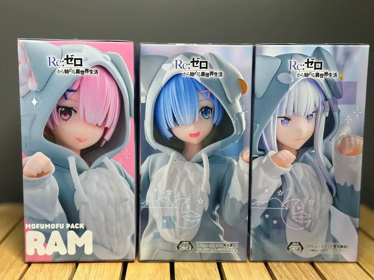 セット Re ゼロから始める異世界生活 夢MIRAI ミライ RIIZE ライズ モゥ エミリア レム ラム フィギュア