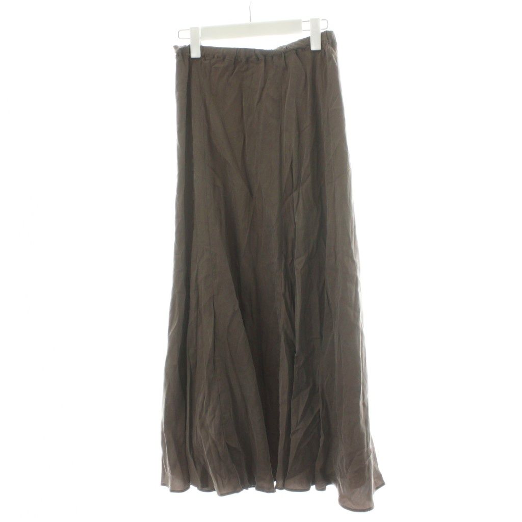 プラージュ Plage 25 SS Washable Fibril ロングスカート フ スカート マキシ ロング 38 茶 ブラウン |AN 62