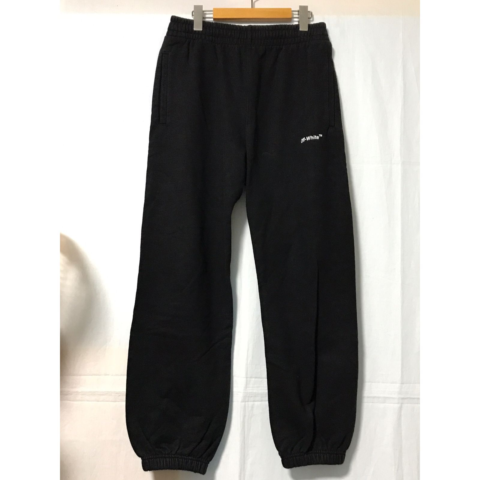 城東76-009 OFF-WHITE オフホワイト スウェットパンツ ブラック Mサイズ
