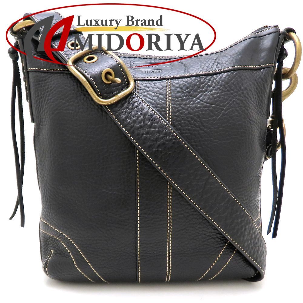 COACH コーチ 10398 ショルダーバッグ レザー ブラック レディース|353008