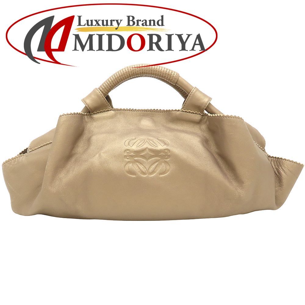 LOEWE ロエベ ナッパアイレ ハンドバッグ レザー ゴールド レディース|353014