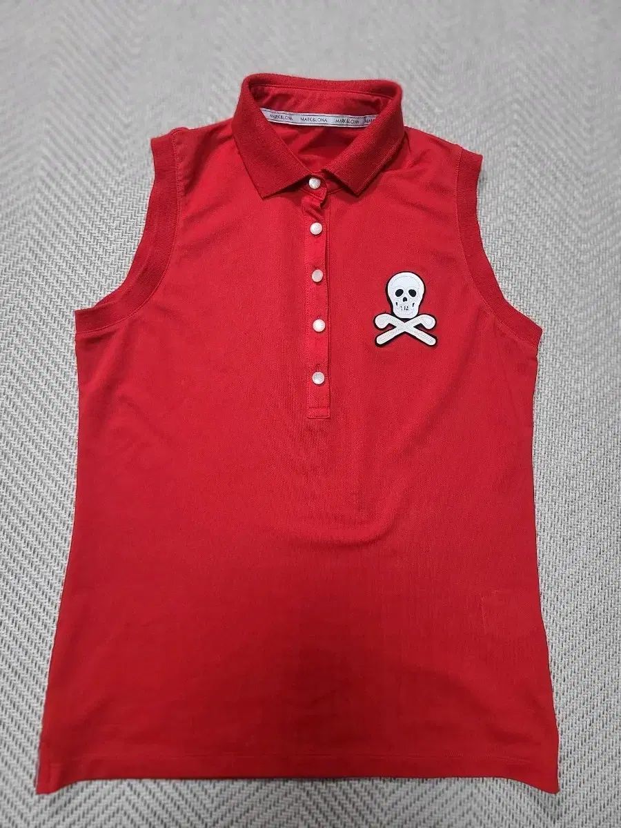 MARK & LONA マークアンドロナ ドクロ ノースリーブ カラーTシャツ