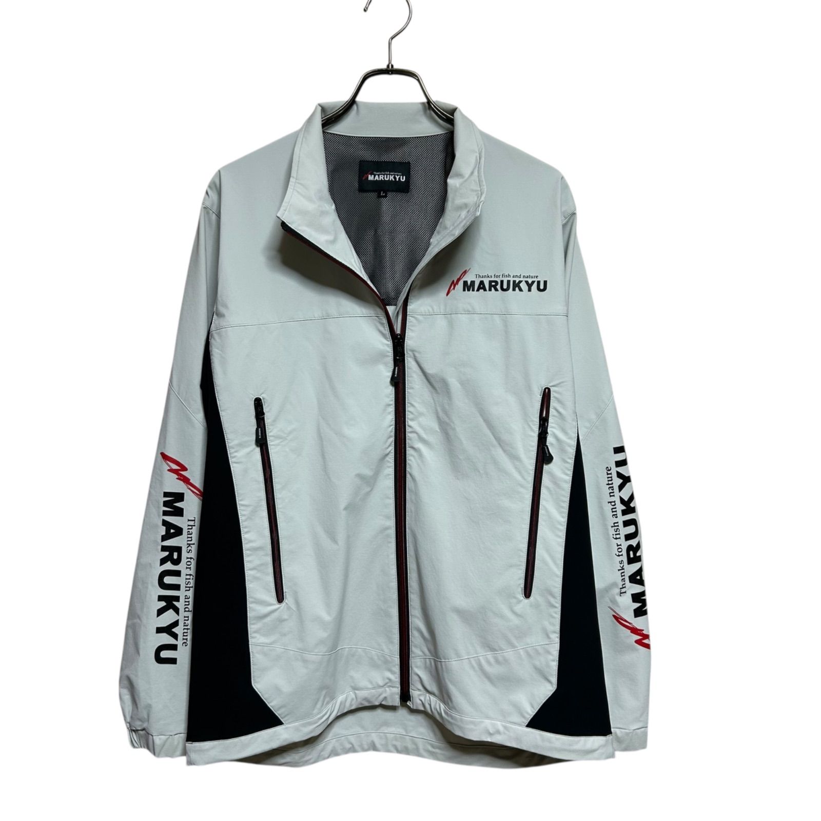 【MARUKYU】マルキュー撥水ストレッチジャケット Ｌ濃グレー 極美品 希少 マルキュー 撥水 ストレッチ ジャケット L ライトグレー