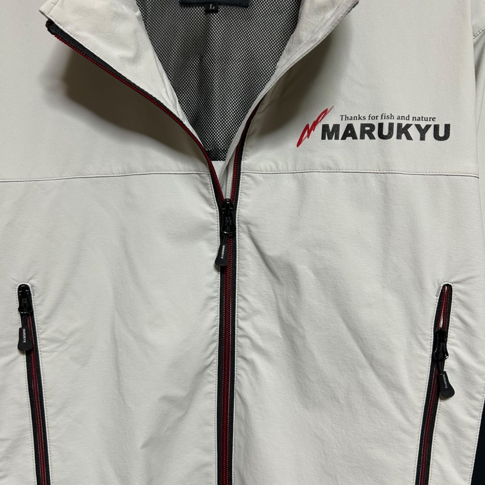極美品 希少 マルキュー 撥水 ストレッチ ジャケット L ライトグレー
