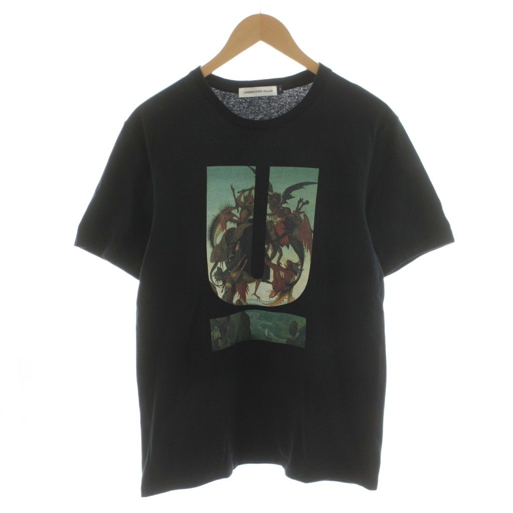 アンダーカバー U TEE St.Anthony Tシャツ カットソー 半袖 プリント ロゴ 2 黒 ブラック |AN 38