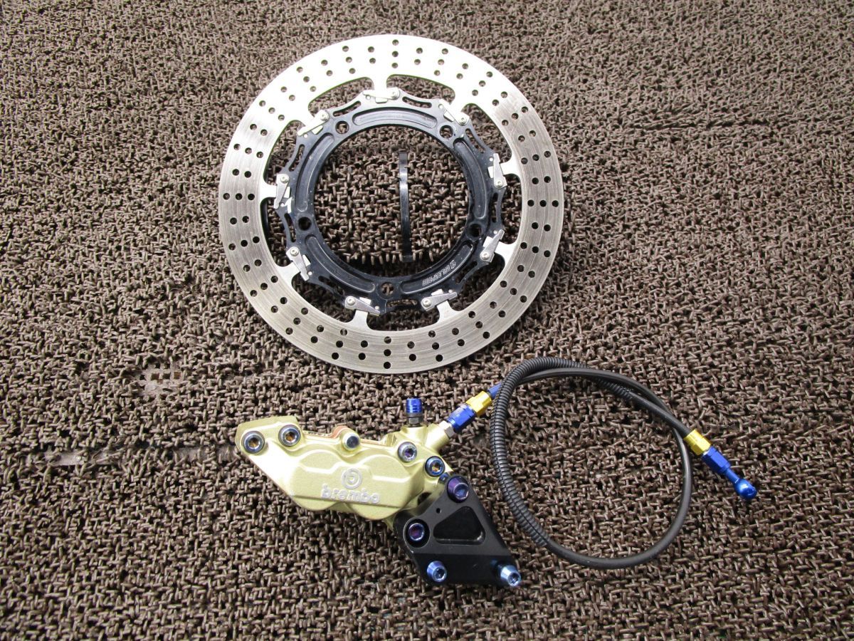 ニンジャ250 フロントキャリパー ディスク BREMBO ▲B 383 EX 250 L カワサキ LE Ninja 動画有 FI インジェクション