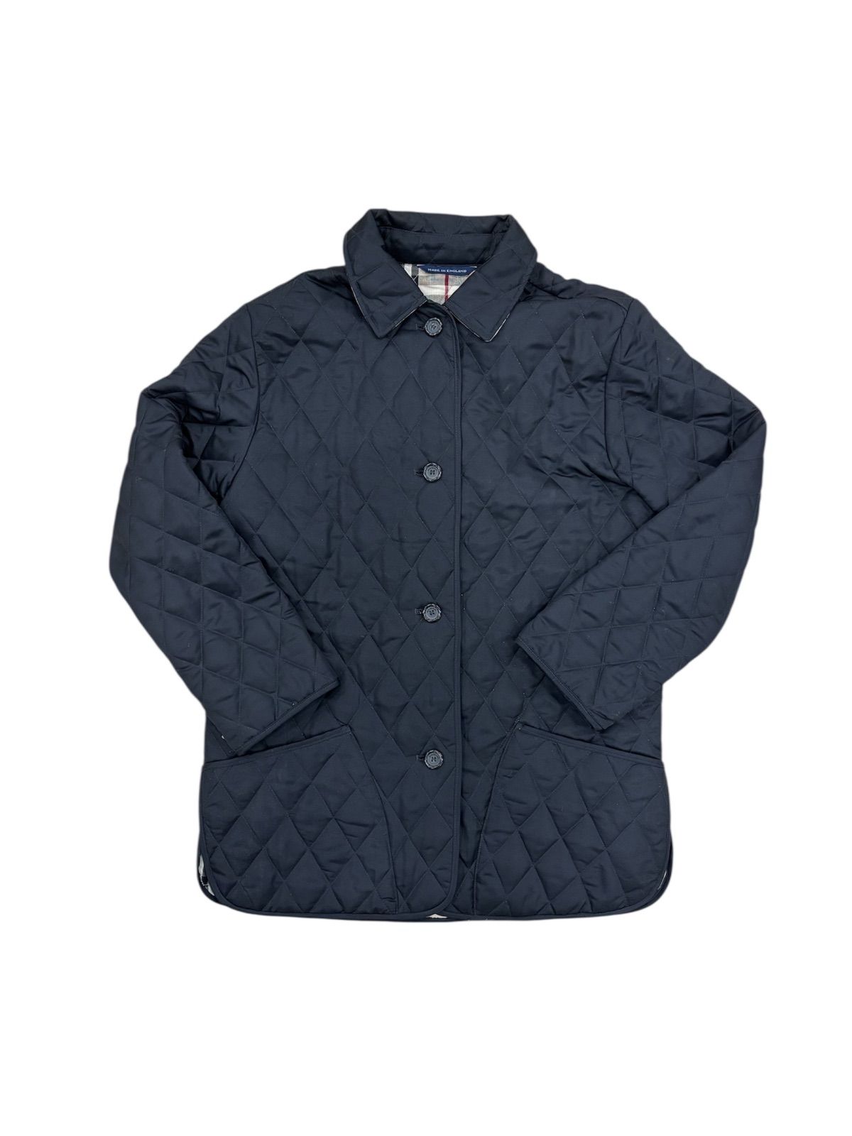 ▪︎バーバリーブラックレーベル キルティングジャケット メンズ 2 Mサイズ ブラック ホースロゴ 黒