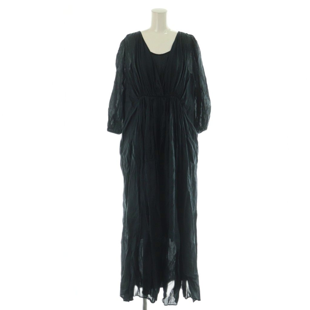 コルピエロ COL PIERROT RAMIE MAXI DRESS L Appartement取扱い ワンピース ロング ネイビー |DO OS