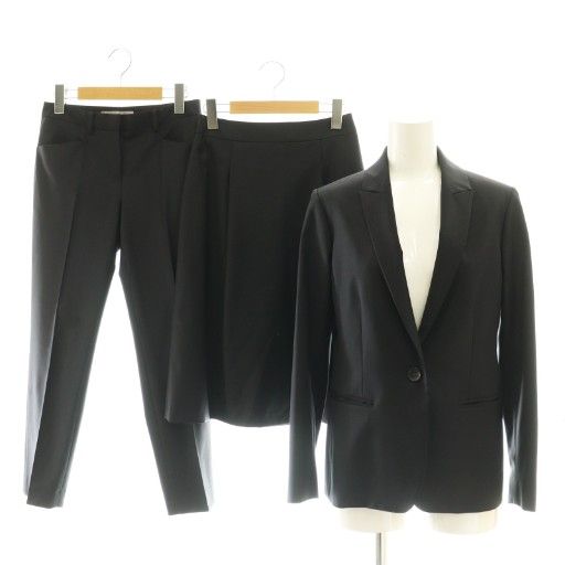 セオリーリュクス theory luxe NALIAN LE SHELLA スーツ セットアップ テーラードジャケット パンツ タイトスカート 36 32 34 ブラック |DF OS