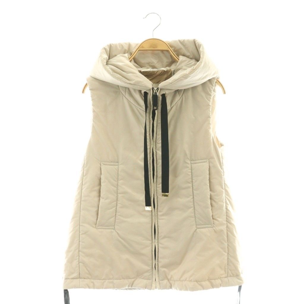マックスマーラ MAX MARA ザキューブ テクニカルキルディングジレ 中綿ベスト 34 ベージュ |DF OS