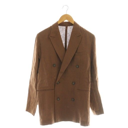 ハウント HAUNT 25 SS LINEN JACKET リネンジャケット テーラードジャケット 36 ブラウン |DF OS