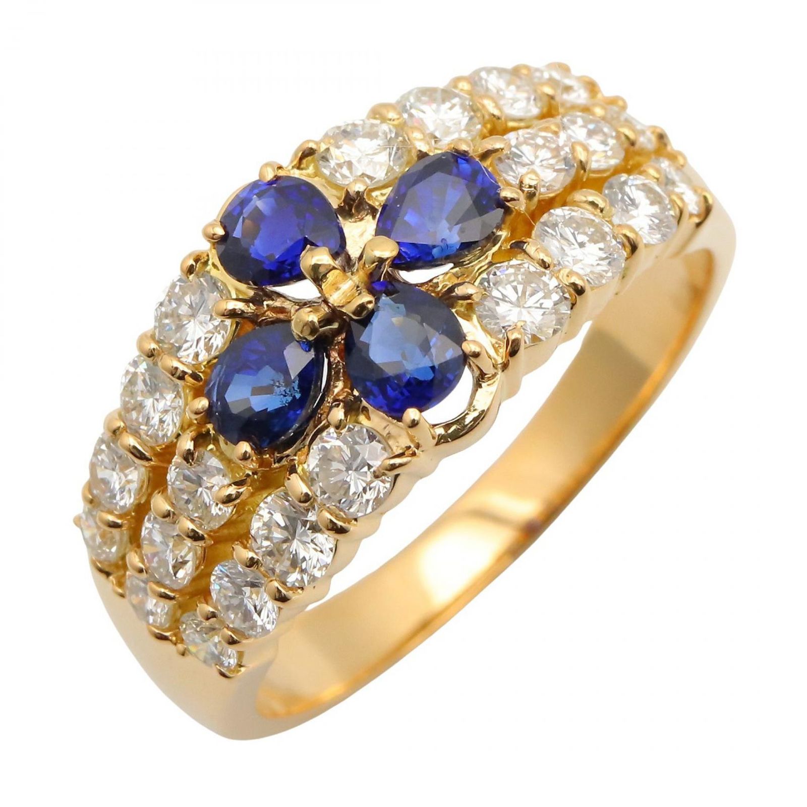 ジュエリー JEWELRY リング 指輪 サファイア ｻﾌｧｲｱ 7.1 g 16 K 18 イエローゴールド ダイヤモンド レディース A