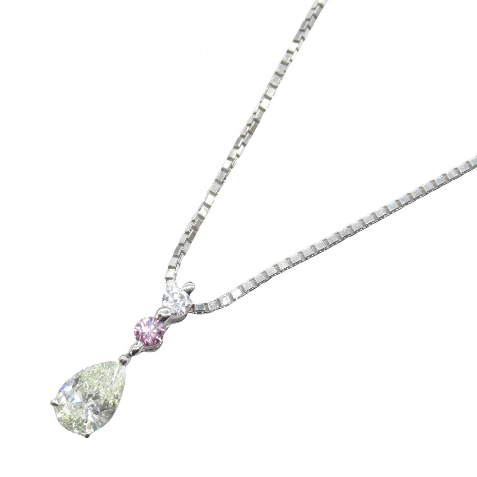 ジュエリー JEWELRY ネックレス ダイヤモンド ﾀﾞｲﾔ 5.1 g M|FIPP 46.5㎝ Pt 900プラチナ K 18 WG ホワイトゴールド レディース A