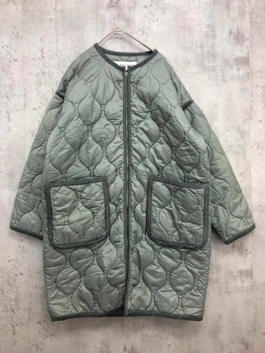 THE ザ シンゾーン キルティング コート sizeF|カーキ ◆ ◎レディース