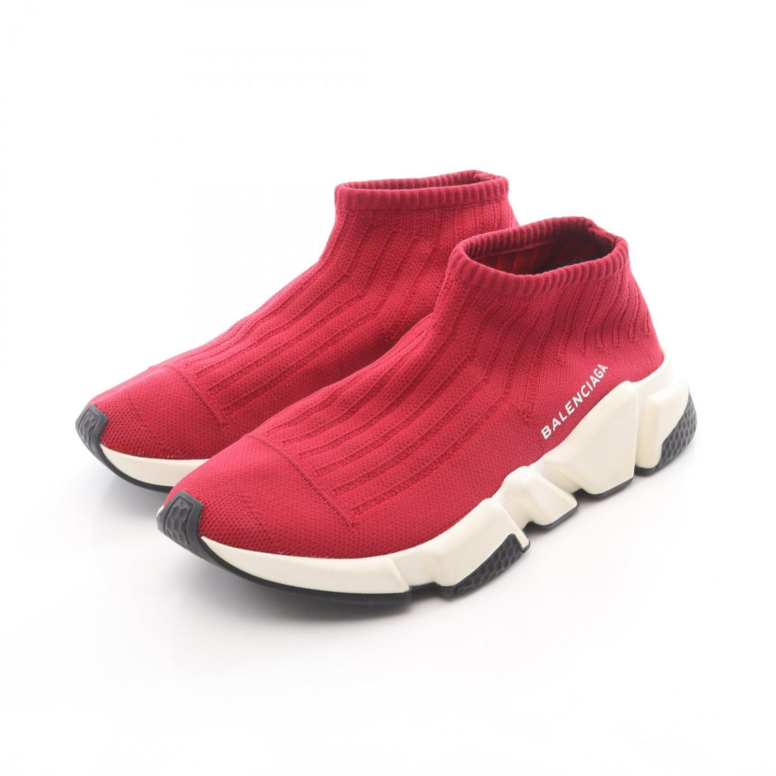 バレンシアガ BALENCIAGA スニーカー SPEED TRAINER スピードトレーナー レッド ファブリック レディース A