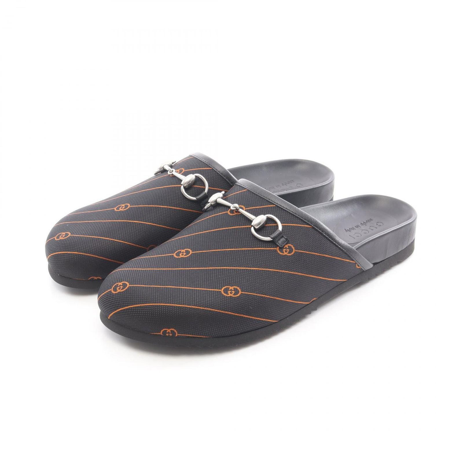 グッチ GUCCI サンダル インターロッキングG ホースビット キャンバス